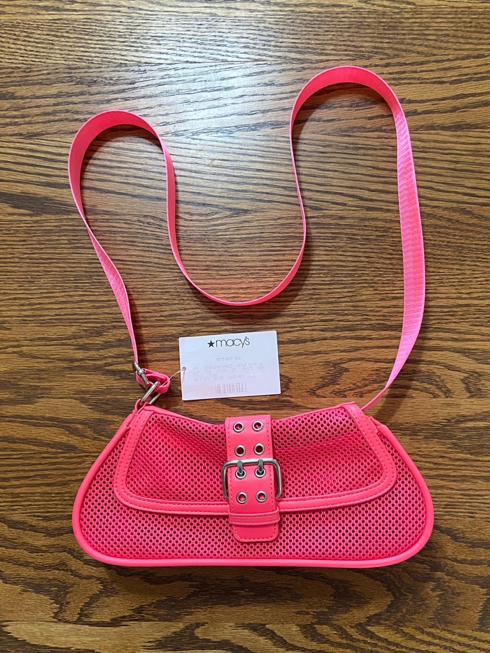 NWOT Skinny Dip London Pink Mesh Shoulder Crossbody Bag